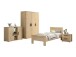 Schlafzimmer-Set >Sam< (4-teilig) in Eiche Melamin Dekor, Holzwerkstoff
