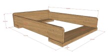 Babymöbel-Set >Sam< (3-teilig) in Eiche Melamin Dekor - 124,8x95,1x65,8 (BxHxT)