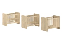 Babymöbel-Set >Sam< (3-teilig) in Eiche Melamin Dekor - 124,8x95,1x65,8 (BxHxT)