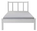 Massivholzbett >Fredy< in Weiß - 96,5x80x208 (BxHxT)