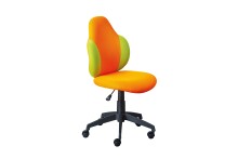 Schreibtischstuhl >JESSI< in Orange/Grün, Mesh...