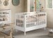 Babybett >Buche massiv< in weiß lackiert - 144,4x88x74 (BxHxT)
