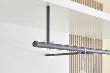 Garderobenpaneel >Menaro< in weiss / Viking Oak Dekor - 90x112x29 (BxHxT)
