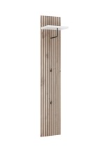 Garderobenpaneel >Menaro< in weiss / Viking Oak...