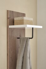 Garderoben-Set >Menaro< (3-teilig) in weiss / Viking Oak Dekor - 172x198x37 (BxHxT)
