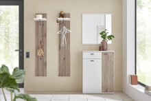 Garderoben-Set >Menaro< (4-teilig) in weiss /...