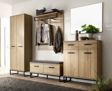 Schuhkommode >Toledo< in Grandson Oak, Holzwerkstoff - 81x108x38cm (BxHxT)