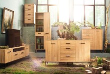 Kombikommode >Toledo< in Grandson Oak - 101x116x44 (BxHxT)
