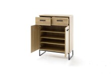 Garderoben-Set >Toledo< (2-teilig) in Grandson Oak - 81x196x38 (BxHxT)
