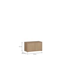 Schuhbank >Alice Springs< in Elegancia Eiche Dekor - 74,5x41,5x34,9cm (BxHxT)