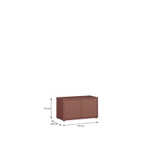 Schuhbank >Alice Springs< in Terracotta - 74,5x41,5x34,9cm (BxHxT)