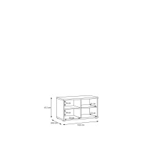 Schuhbank >Alice Springs< in Nachtblau - 74,5x41,5x34,9cm (BxHxT)