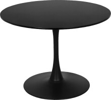 Esstisch >Ystad< in Schwarz, MDF/Metall - 76x100cm...