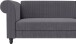 Ecksofa >Firenze II< in Grau, Samt-Cord - 241x83x154cm (BxHxT)