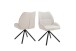 Esszimmerstuhl >Toulouse< (2er-Set) in Creme-Weiß, Samt-Stoff - 55x87x60 (BxHxT)