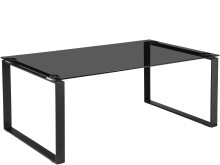 Couchtisch >Oslo< in Schwarz, Glas/Metall -...