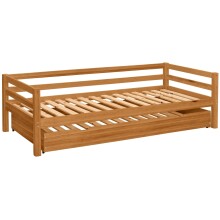 Kinderbett >Athen< in Natur, Kiefer - 208x60x98cm...