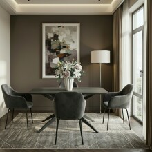 Esstisch >Dresden< in Schwarz, MDF - 200x76x100cm (BxHxT)