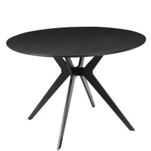Esstisch >Philip< in Schwarz, MDF/Metall - 75x110cm...