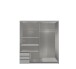 Schwebetürenschrank >NORDEN< in WEISS + SPIEGEL - 179x198x65cm (BxHxT)