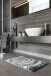 Badematte >AMMONA< in grau, 100% Polyacryl SUPERSOFT - 100x60x2cm (LxBxH)