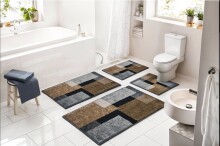 Badematte >ATALA< in taupe, 100% Polyacryl SUPERSOFT - 100x60x2cm (LxBxH)