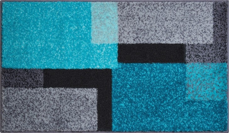 Badematte >ATALA< in türkis, 100% Polyacryl SUPERSOFT - 120x70x2cm (LxBxH)