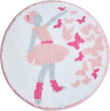 Kinderteppich >BALLERINA< in pink - 100x100x1,7...