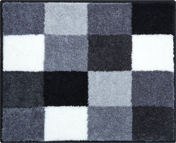 Badematte >BONA< in grau, 100% Polyacryl SUPERSOFT - 60x50x2cm (LxBxH)
