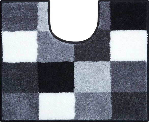 Badematte >BONA< in grau, 100% Polyacryl SUPERSOFT - 60x50x2cm (LxBxH)