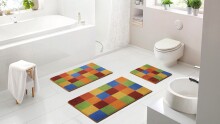 Badematte >BONA< in multicolor , 100% Polyacryl SUPERSOFT - 60x50x1,8cm (LxBxH)