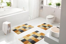 Badematte >BONA< in gelb, 100% Polyacryl SUPERSOFT - 100x60x2cm (LxBxH)