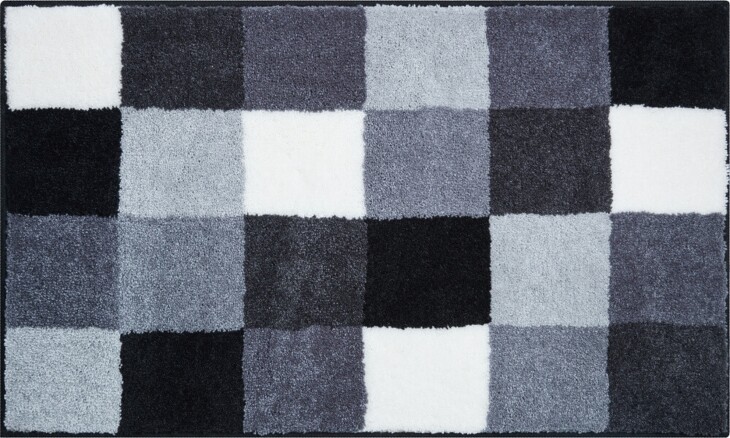 Badematte >BONA< in grau, 100% Polyacryl SUPERSOFT - 120x70x2cm (LxBxH)