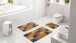 Badematte >BONA< in multicolor , 100% Polyacryl SUPERSOFT - 120x70x1,8cm (LxBxH)