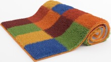 Badematte >BONA< in multicolor , 100% Polyacryl SUPERSOFT - 140x80x1,8cm (LxBxH)