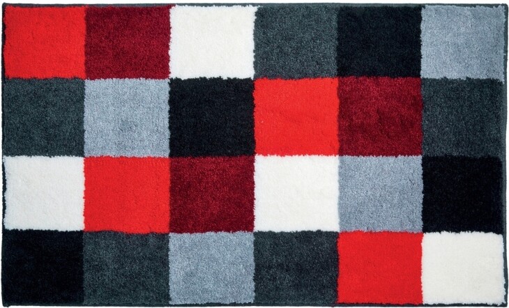 Badematte >BONA< in rubin, 100% Polyacryl SUPERSOFT - 140x80x2cm (LxBxH)