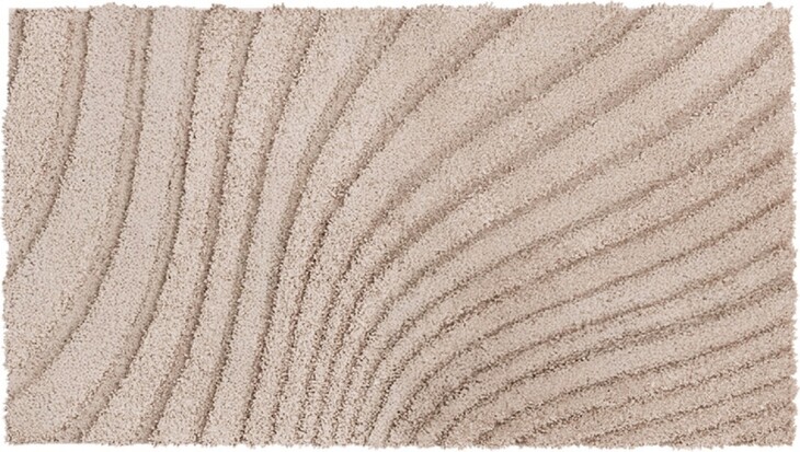 Badematte >CAFFI< in beige, 100% Polyester MAGICSOFT - 120x70x1,8cm (LxBxH)