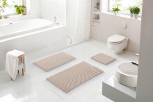 Badematte >CAFFI< in beige, 100% Polyester MAGICSOFT - 120x70x1,8cm (LxBxH)