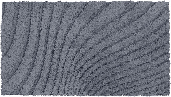 Badematte >CAFFI< in anthrazit, 100% Polyester MAGICSOFT - 120x70x1,8cm (LxBxH)