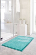 Badematte >DUETTO< in türkis, 100% Polyacryl SUPERSOFT - 100x60x2cm (LxBxH)