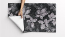 Badematte >UMBRIA< in schwarz, 100% Polyacryl SUPERSOFT - 100x60x1,8cm (LxBxH)