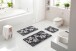 Badematte >UMBRIA< in schwarz, 100% Polyacryl SUPERSOFT - 100x60x1,8cm (LxBxH)