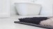 Badematte >UMBRIA< in schwarz, 100% Polyacryl SUPERSOFT - 100x60x1,8cm (LxBxH)