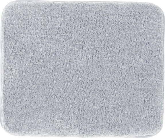 Badematte >MELANGE< in silber, 100% Polyacryl ULTRASOFT - 60x50x2,7cm (LxBxH)