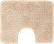 Badematte >MELANGE< in beige, 100% Polyacryl ULTRASOFT - 60x50x2,7cm (LxBxH)