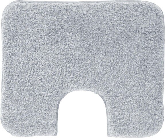Badematte >MELANGE< in silber, 100% Polyacryl ULTRASOFT - 60x50x2,7cm (LxBxH)