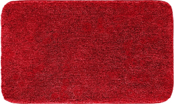 Badematte >MELANGE< in rubin, 100% Polyacryl ULTRASOFT - 80x50x2,7cm (LxBxH)