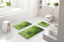 Badematte >LUSIA< in green, 100% Polyacryl SUPERSOFT - 60x50x1,8cm (LxBxH)