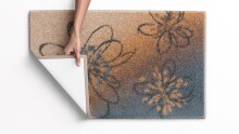 Badematte >LUSIA< in taupe, 100% Polyacryl SUPERSOFT - 60x50x1,8cm (LxBxH)