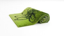 Badematte >LUSIA< in green, 100% Polyacryl SUPERSOFT - 120x70x1,8cm (LxBxH)